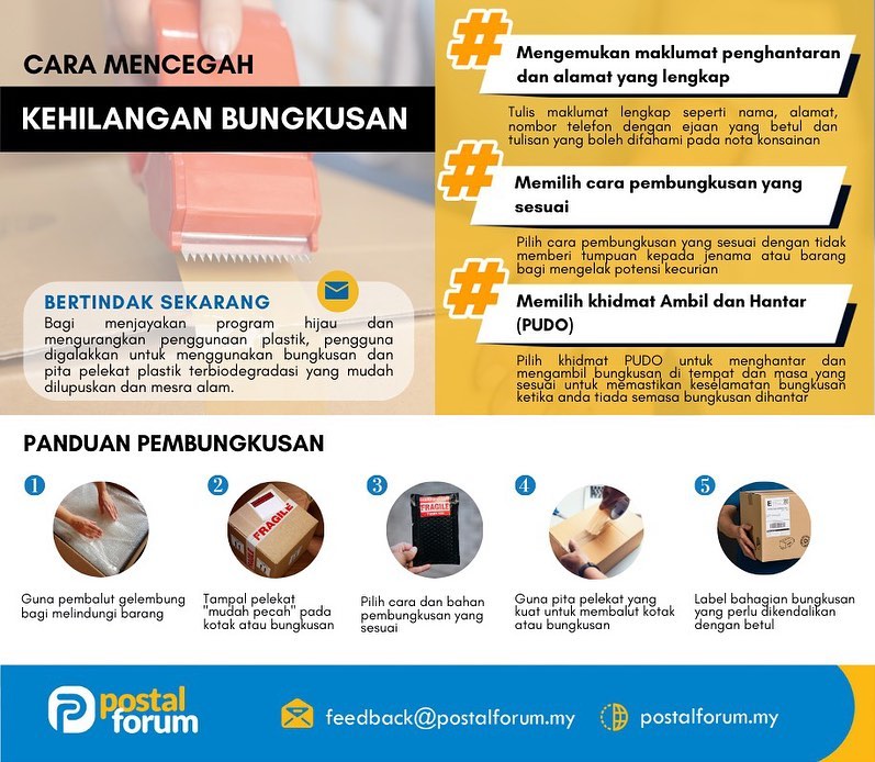 CARA MENCEGAH KEHILANGAN BUNGKUSAN