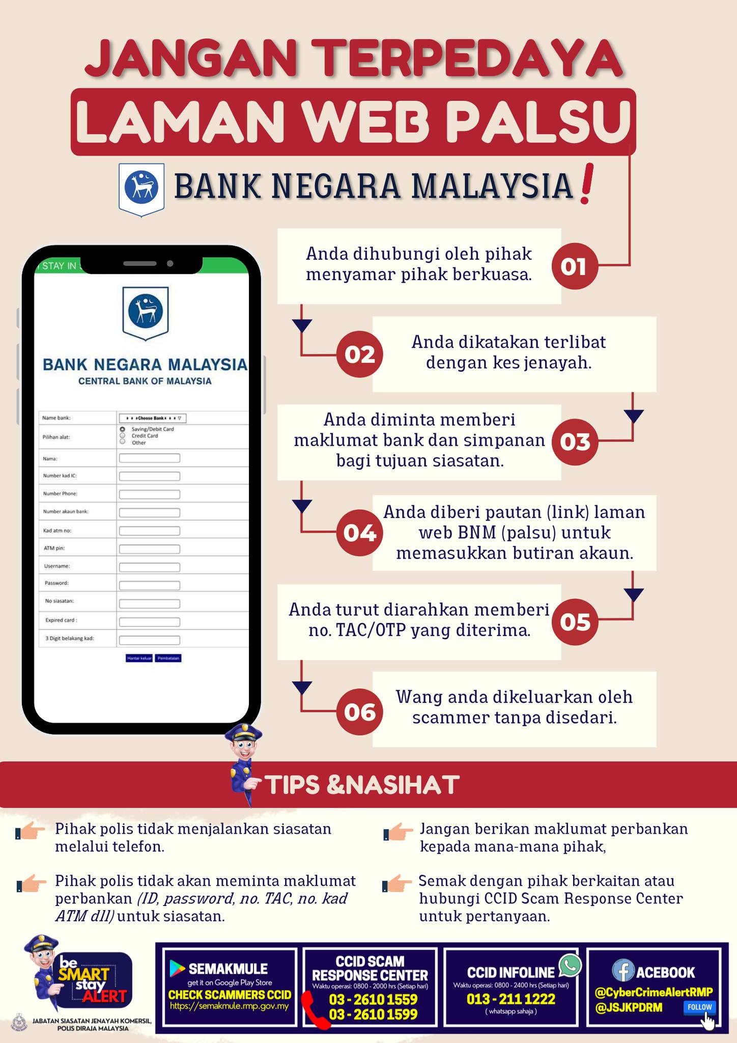 JANGAN TERPEDAYA LAMAN WEB PALSU BNM