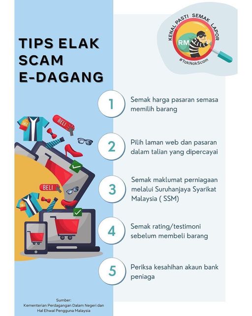 TIPS ELAK SCAM E DAGANG