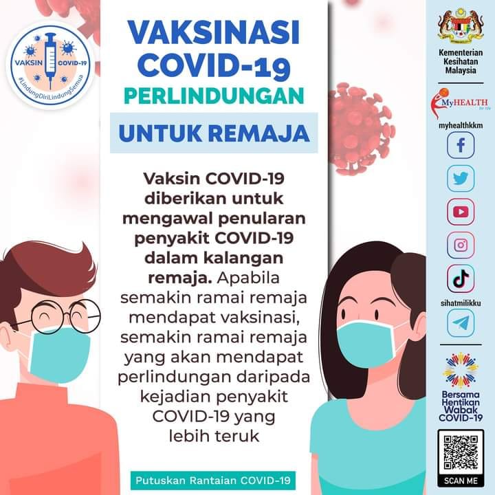 VAKSINASI COVID 19 PERLINDUNGAN UNTUK REMAJA